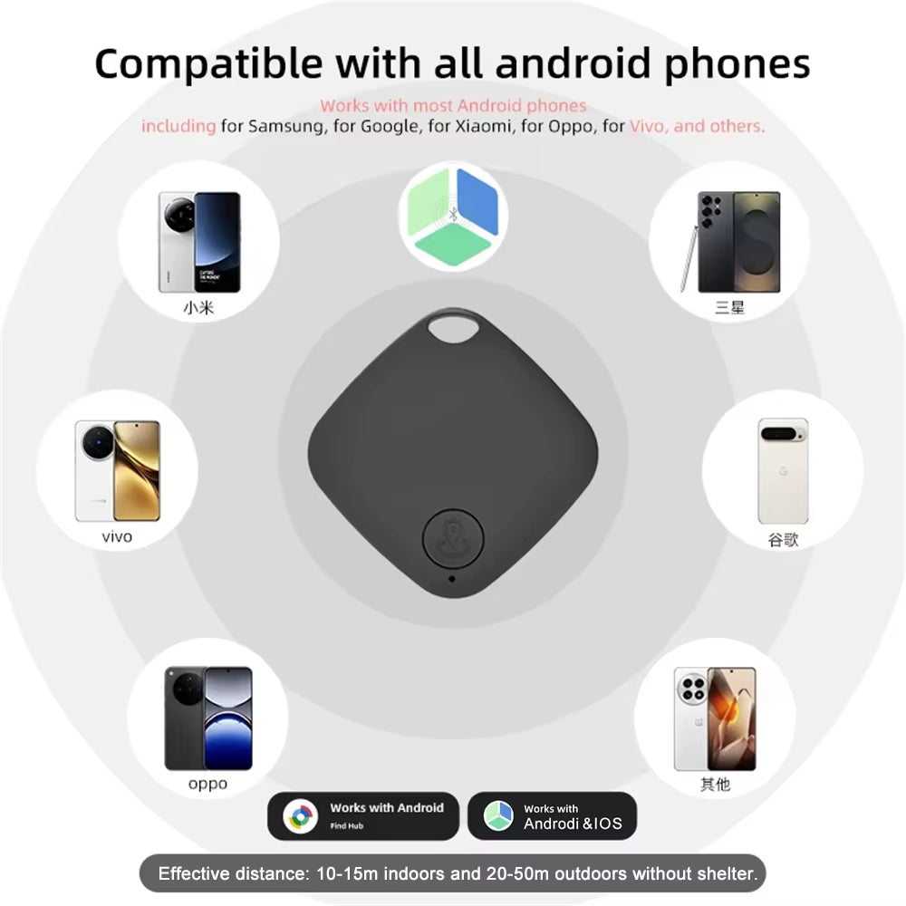 Smart Anti-Lost Bluetooth GPS Tracker Tag Locator for Car Keys and Pets Compatible with Android & Ios