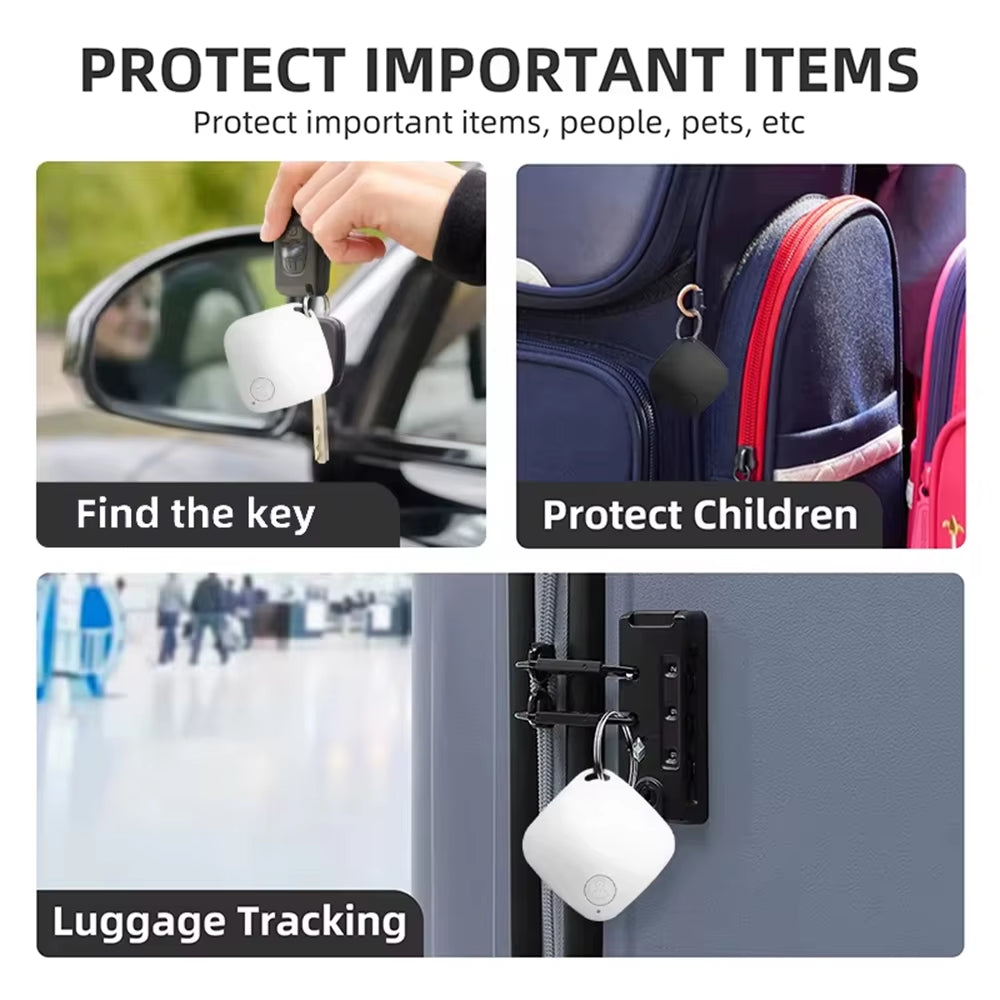 Smart Anti-Lost Bluetooth GPS Tracker Tag Locator for Car Keys and Pets Compatible with Android & Ios