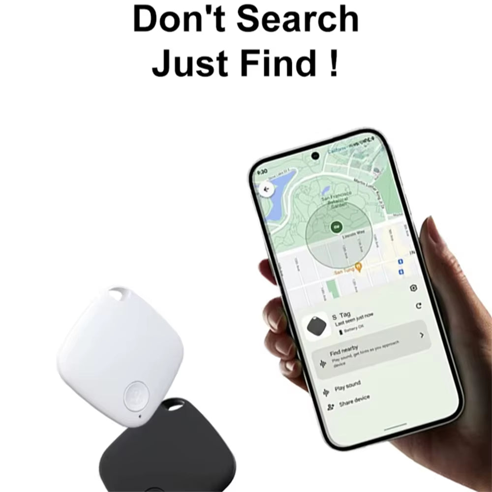 Smart Anti-Lost Bluetooth GPS Tracker Tag Locator for Car Keys and Pets Compatible with Android & Ios